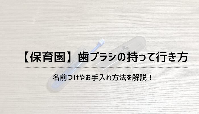 保育園の歯ブラシの持って行き方